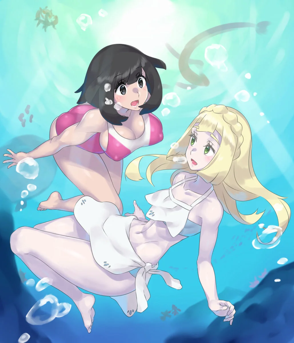 Pokemon - Lillie E Moon Na Água