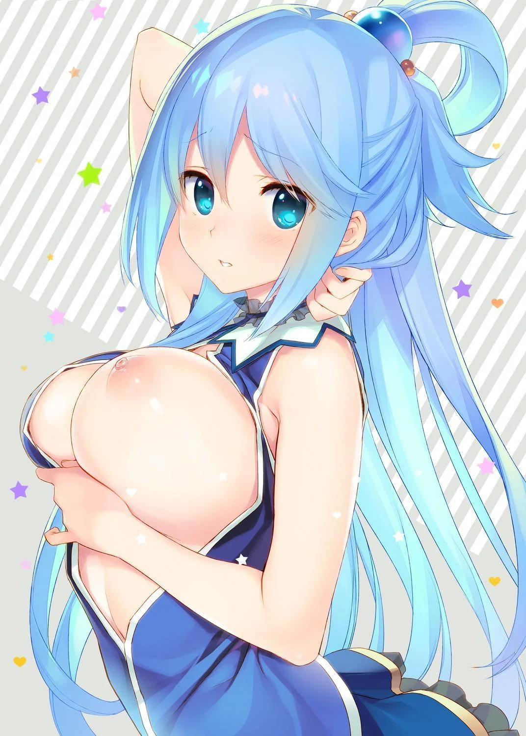 Aqua Mostrando Os Peitos