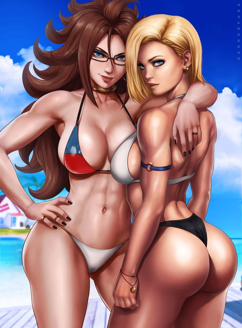 Android 21 E Android 18 De Bikini