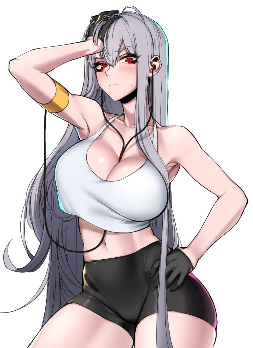 Garota De Cabelo Branco