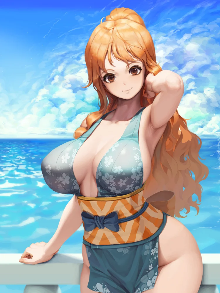 Nami Peituda Se Exibindo Ao Mar