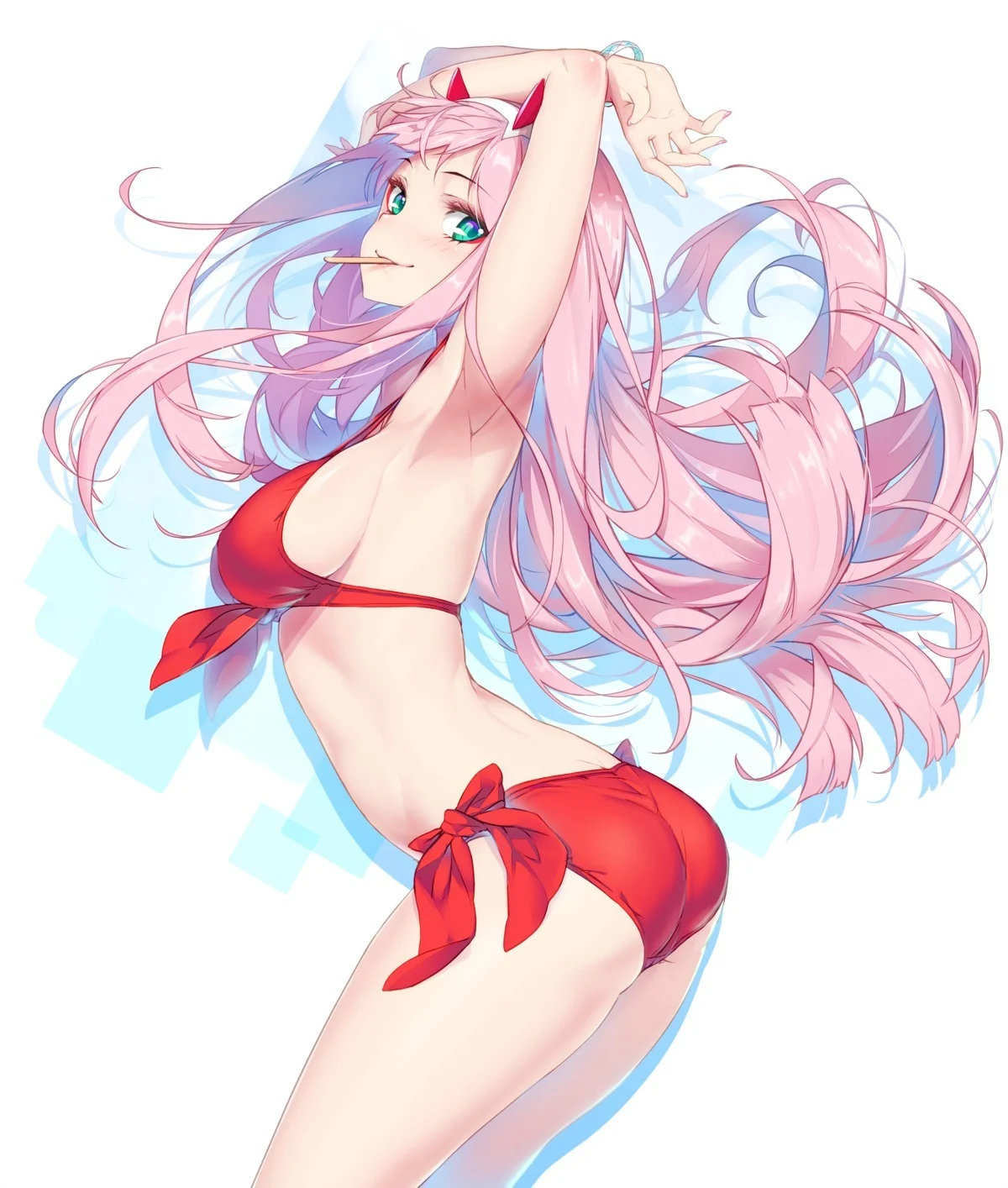 Zero Two De Biquíni Vermelbo