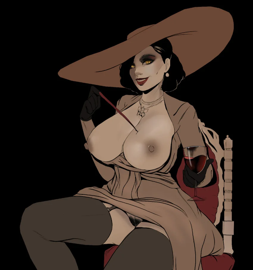 Lady Dimitrescu Mostrando Os Peitos