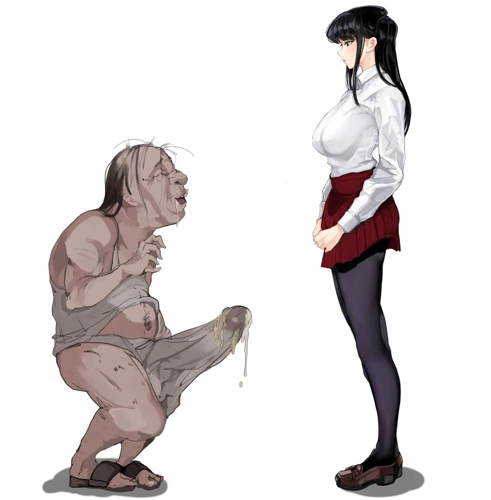 Komi Shouko Aceitando Foder Com Anão Feio E Pauzudo