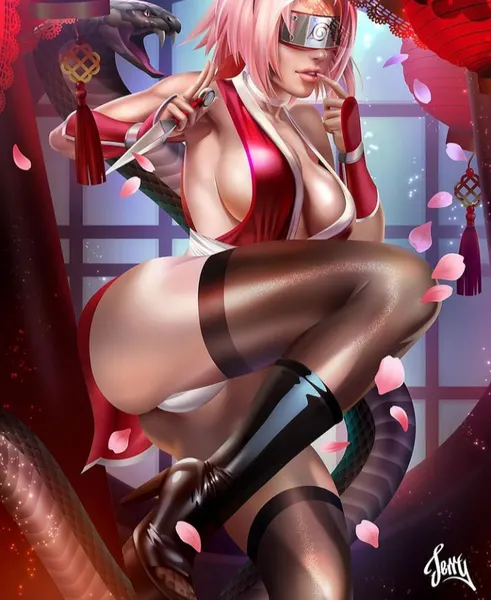 Sakura Brincando Com A Serpente