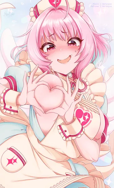 Yumemi Fazendo Um Coração Com Os Peitos